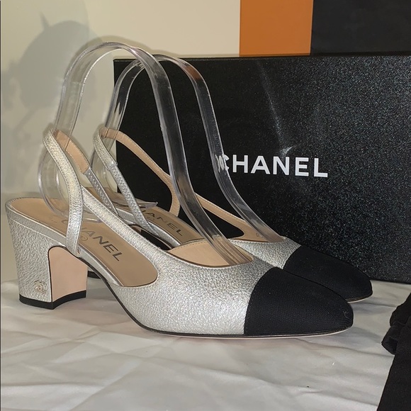 chanel classic slingback